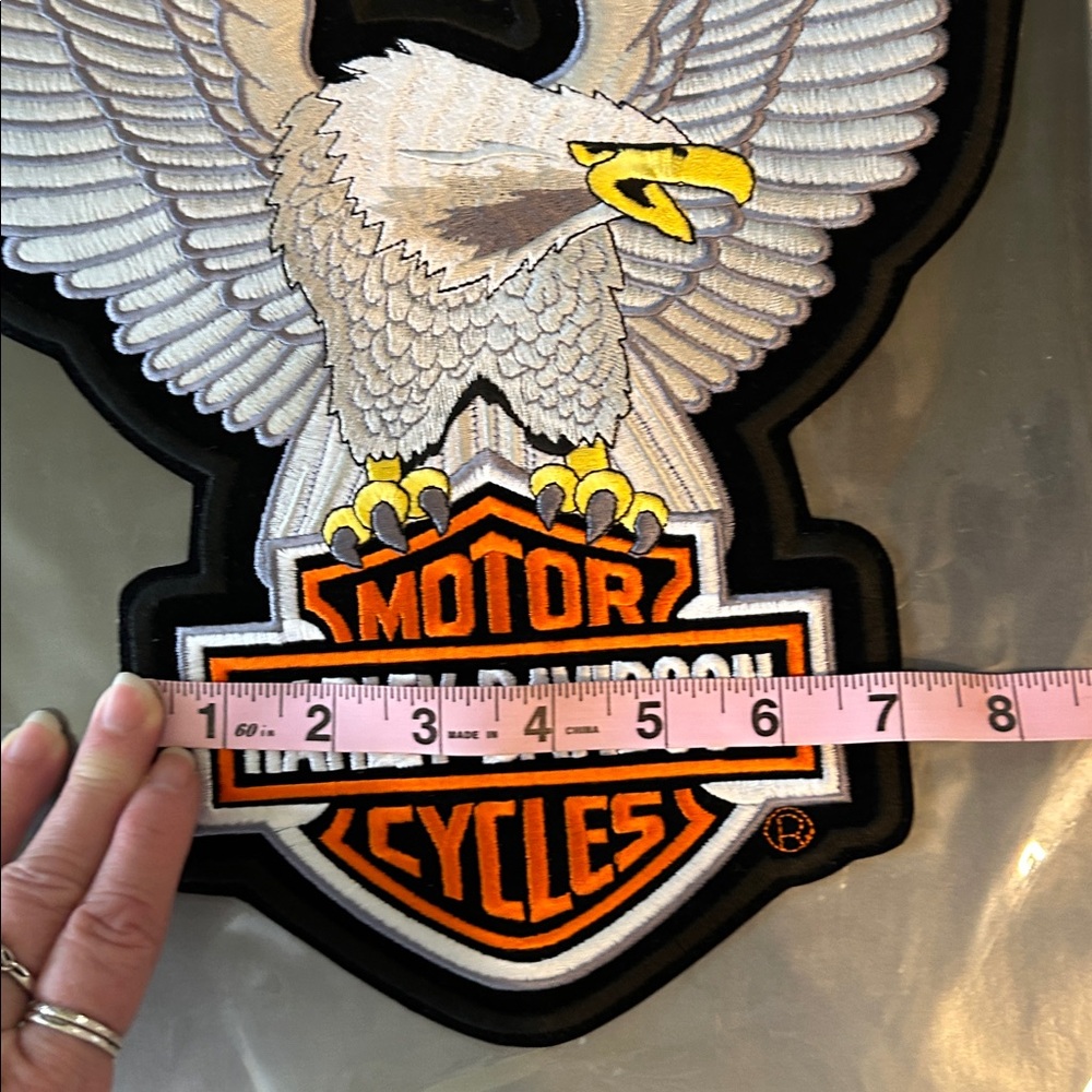 HARLEY-DAVIDSON UPWING EAGLE PATCH SILVER NEW - Picture 7 of 7